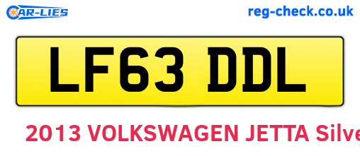 LF63DDL are the vehicle registration plates.