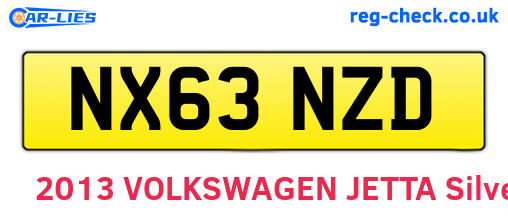NX63NZD are the vehicle registration plates.