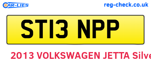 ST13NPP are the vehicle registration plates.