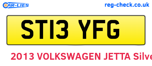 ST13YFG are the vehicle registration plates.