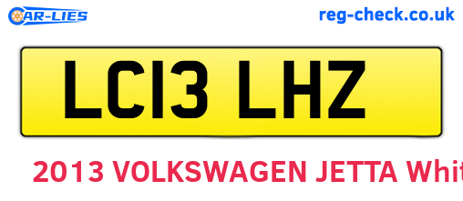 LC13LHZ are the vehicle registration plates.