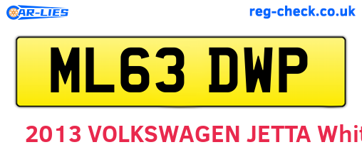 ML63DWP are the vehicle registration plates.