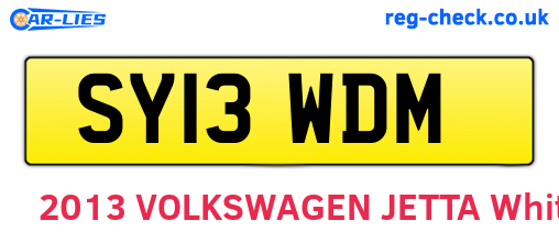 SY13WDM are the vehicle registration plates.
