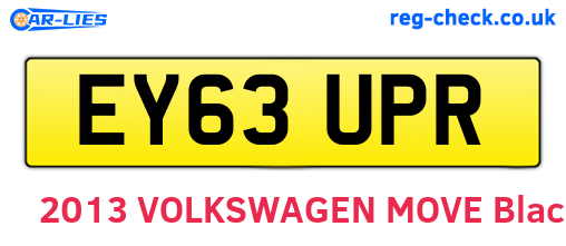 EY63UPR are the vehicle registration plates.