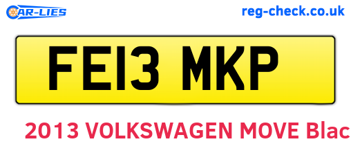 FE13MKP are the vehicle registration plates.