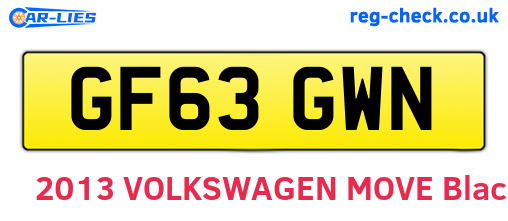 GF63GWN are the vehicle registration plates.