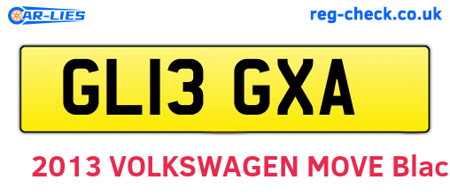 GL13GXA are the vehicle registration plates.