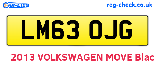LM63OJG are the vehicle registration plates.