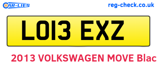 LO13EXZ are the vehicle registration plates.