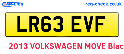 LR63EVF are the vehicle registration plates.