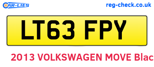 LT63FPY are the vehicle registration plates.