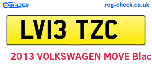 LV13TZC are the vehicle registration plates.