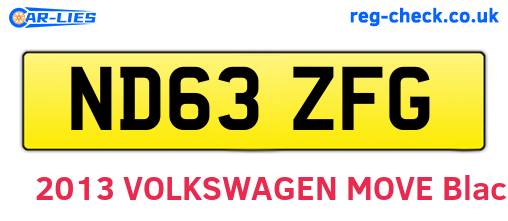 ND63ZFG are the vehicle registration plates.