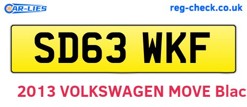 SD63WKF are the vehicle registration plates.