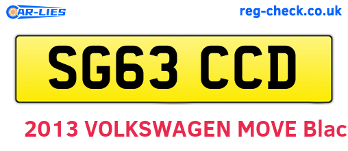 SG63CCD are the vehicle registration plates.