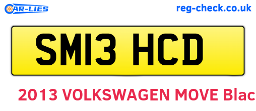 SM13HCD are the vehicle registration plates.
