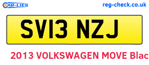 SV13NZJ are the vehicle registration plates.