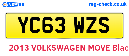 YC63WZS are the vehicle registration plates.