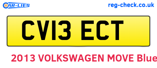 CV13ECT are the vehicle registration plates.