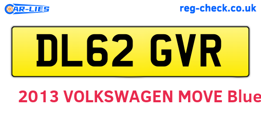 DL62GVR are the vehicle registration plates.