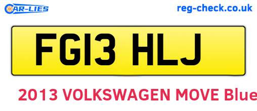 FG13HLJ are the vehicle registration plates.