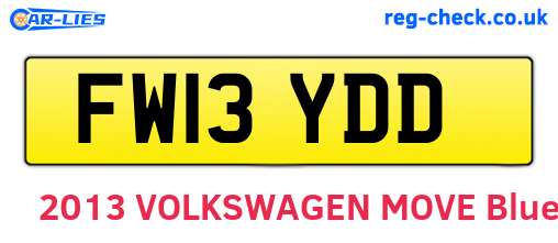 FW13YDD are the vehicle registration plates.