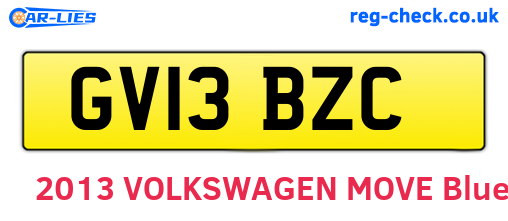 GV13BZC are the vehicle registration plates.