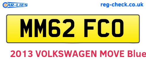 MM62FCO are the vehicle registration plates.