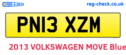 PN13XZM are the vehicle registration plates.