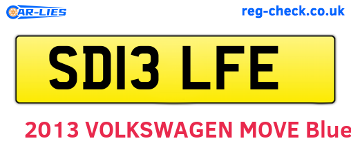 SD13LFE are the vehicle registration plates.