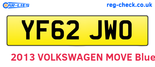 YF62JWO are the vehicle registration plates.