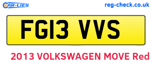 FG13VVS are the vehicle registration plates.