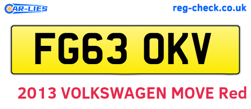 FG63OKV are the vehicle registration plates.