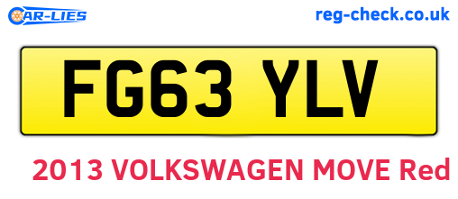 FG63YLV are the vehicle registration plates.
