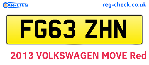 FG63ZHN are the vehicle registration plates.