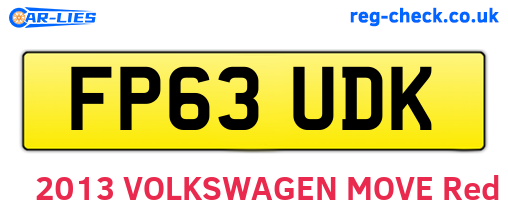 FP63UDK are the vehicle registration plates.