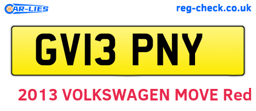GV13PNY are the vehicle registration plates.