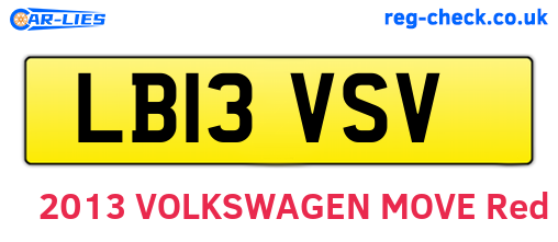 LB13VSV are the vehicle registration plates.