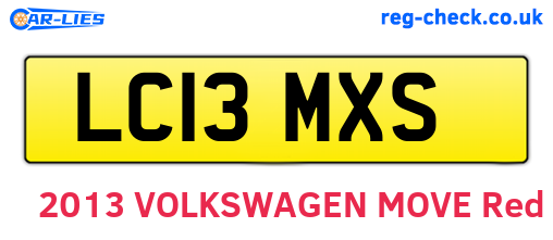 LC13MXS are the vehicle registration plates.