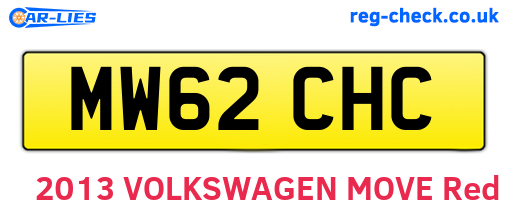 MW62CHC are the vehicle registration plates.