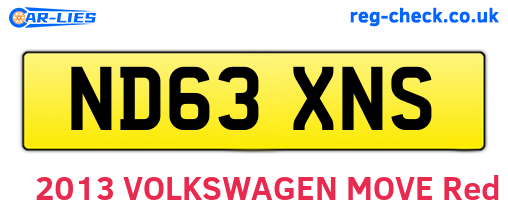 ND63XNS are the vehicle registration plates.