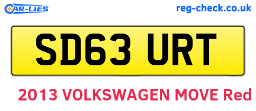 SD63URT are the vehicle registration plates.