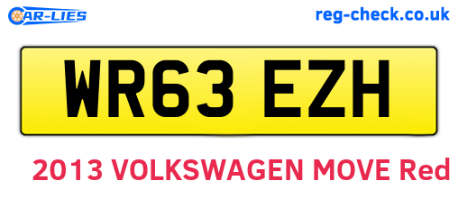 WR63EZH are the vehicle registration plates.