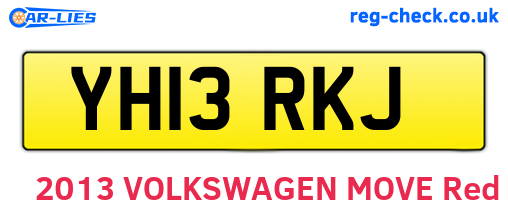 YH13RKJ are the vehicle registration plates.