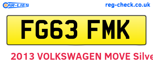 FG63FMK are the vehicle registration plates.