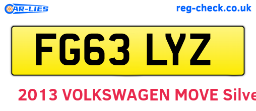 FG63LYZ are the vehicle registration plates.