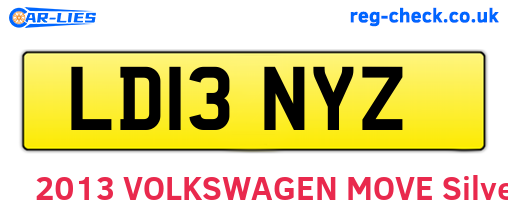 LD13NYZ are the vehicle registration plates.