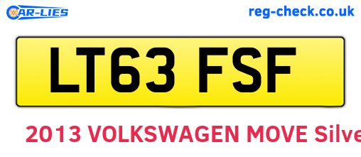 LT63FSF are the vehicle registration plates.