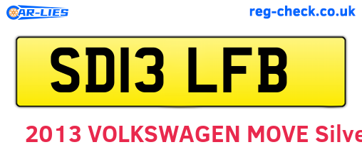 SD13LFB are the vehicle registration plates.