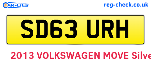 SD63URH are the vehicle registration plates.